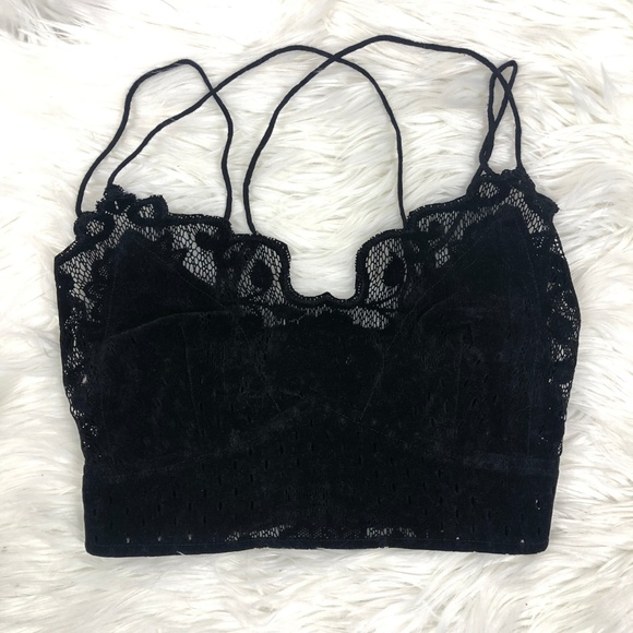 NEW Free People Madonna velvet adella bralette - Picture 2 of 3